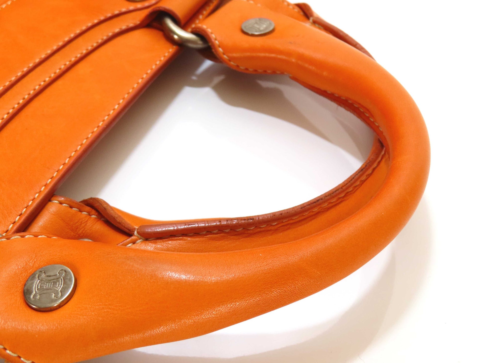 CELINE CELINE Boogie Tote Bag Leather/Orange Handbag