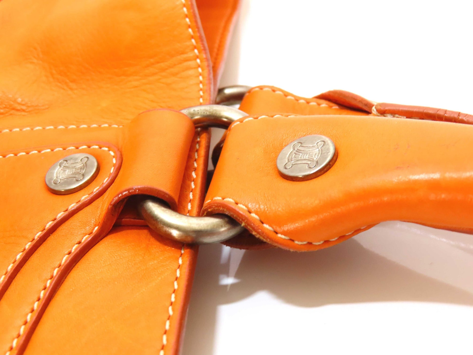 CELINE CELINE Boogie Tote Bag Leather/Orange Handbag