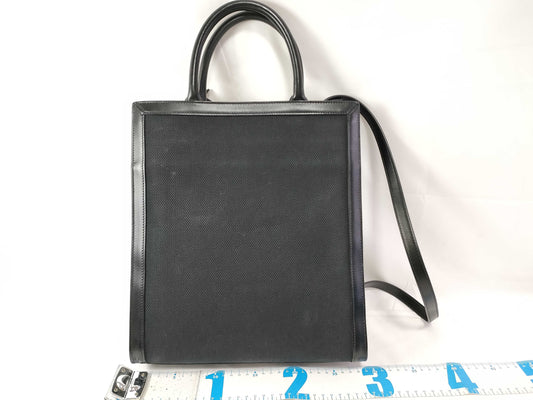 CELINE CELINE Vertical Cabus Mall Canvas/Black Tote Bag