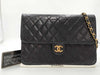CHANEL Lambskin CHANEL Matelasse Chain Shoulder Bag Lamb/Black/GD