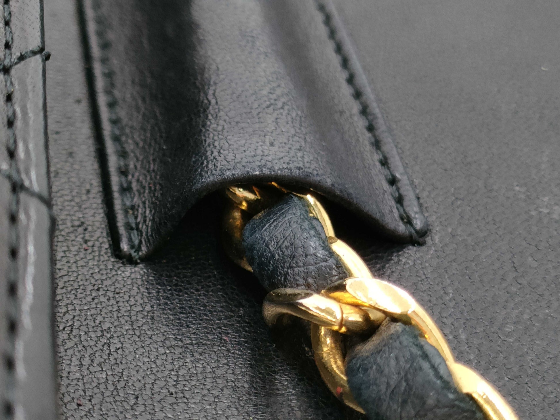 CHANEL Lambskin CHANEL Matelasse Chain Shoulder Bag Lamb/Black/GD