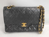 CHANEL CHANEL Matelasse 23 Double Flap/Lamb/Black/GD/1st Series Shoulder Bag
