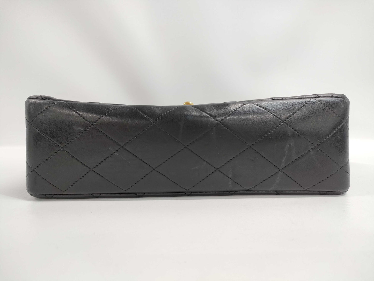 CHANEL CHANEL Matelasse 23 Double Flap/Lamb/Black/GD/1st Series Shoulder Bag