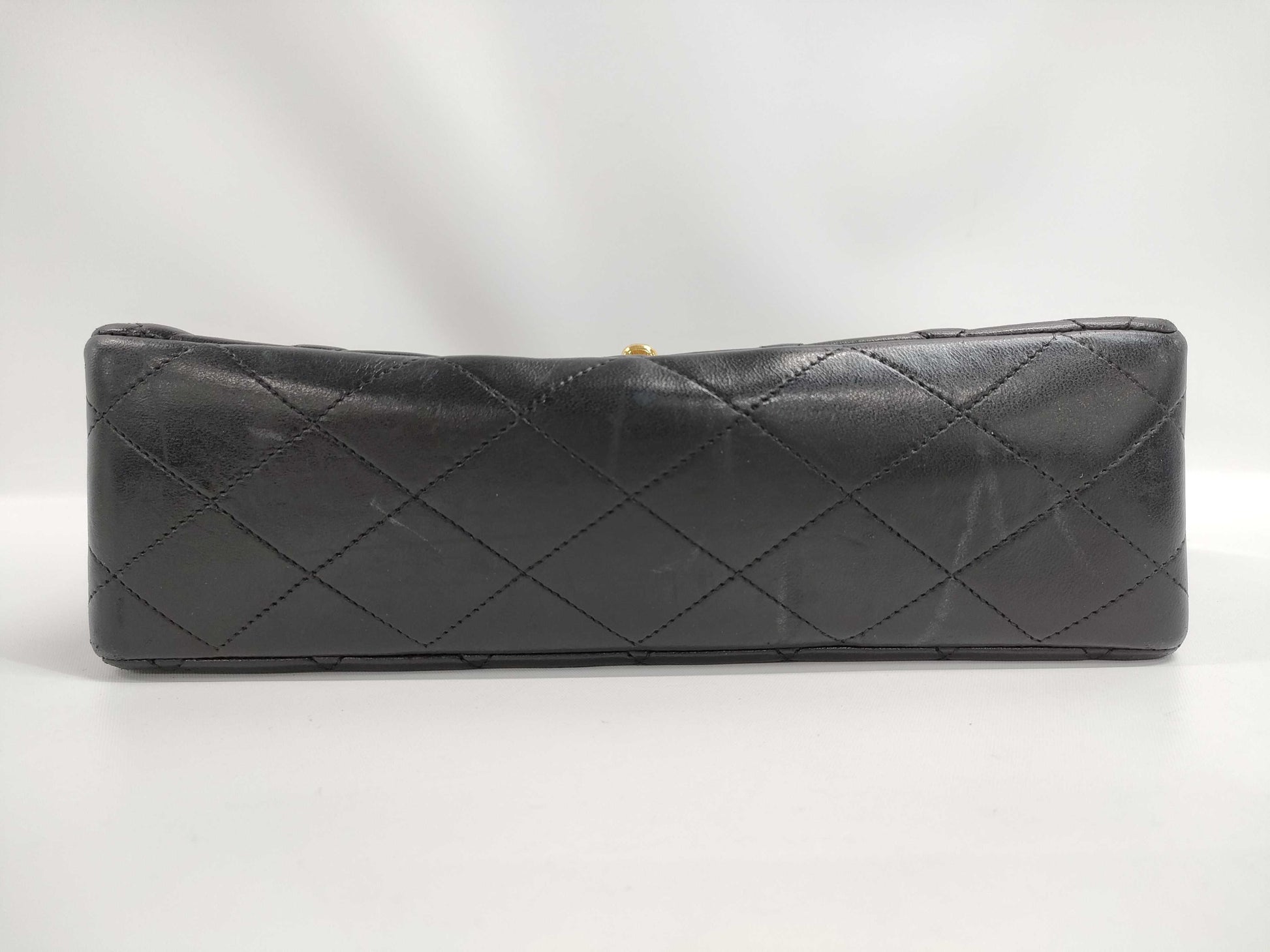 CHANEL CHANEL Matelasse 23 Double Flap/Lamb/Black/GD/1st Series Shoulder Bag