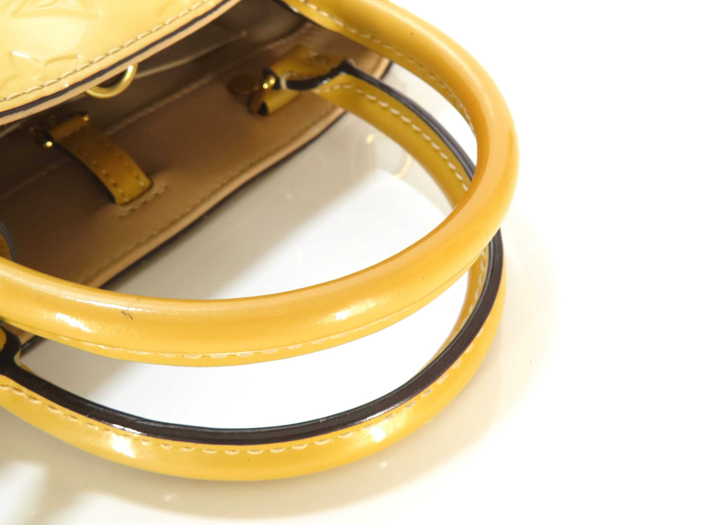 LOUIS VUITTON Verni LOUIS VUITTON Montaigne BB Verni/Citrine Handbag