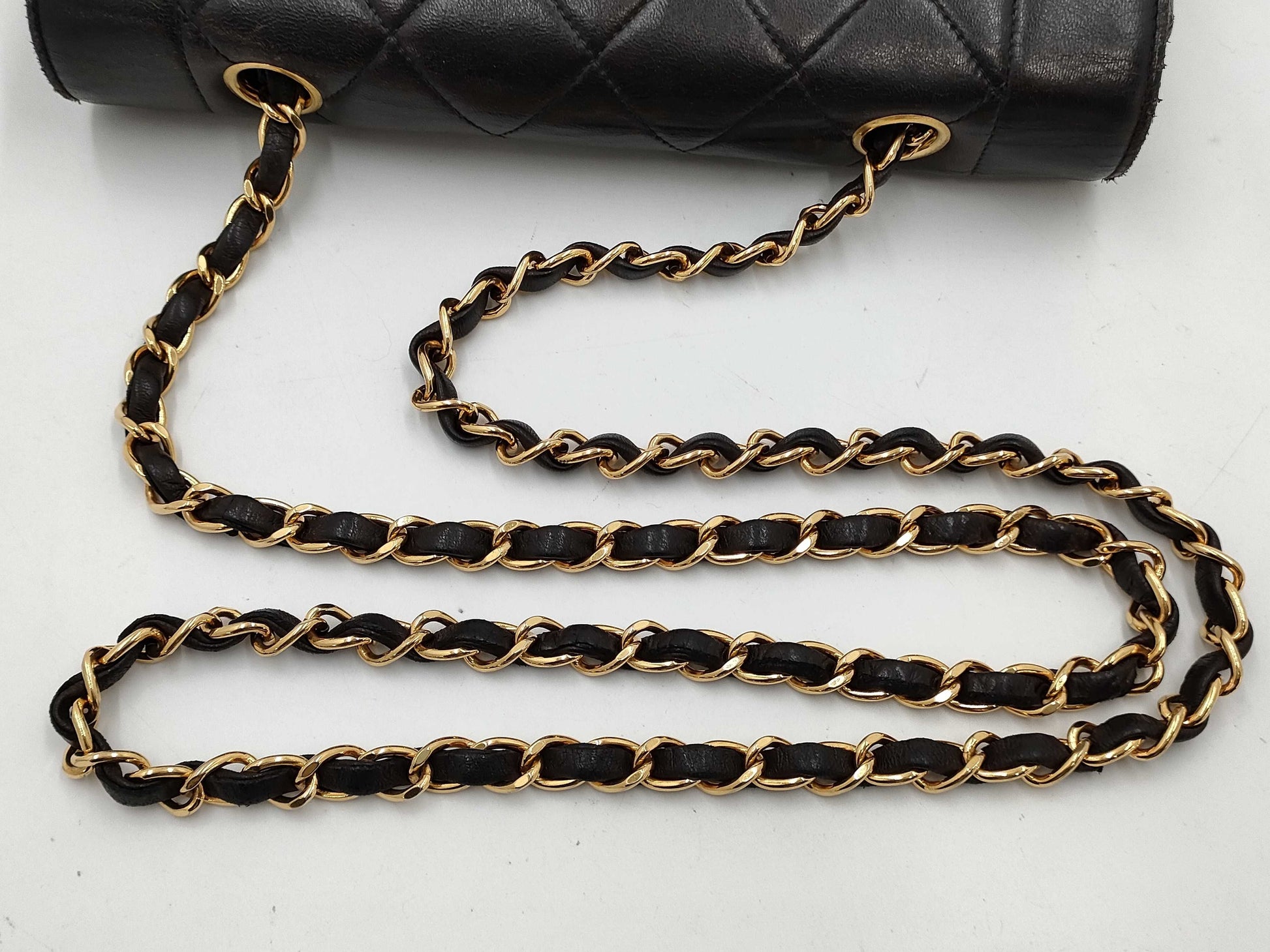 CHANEL CHANEL Diana 22 Lamb/Black/GD/2nd Series Shoulder Bag