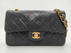 CHANEL CHANEL Matelasse 23 Double Flap/Lamb/Black/GD/1st Series Shoulder Bag