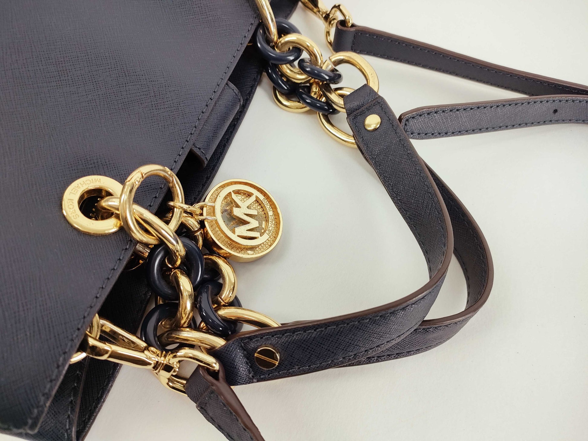 Michael Kors 2way Shoulder Bag PVC Navy Handbag