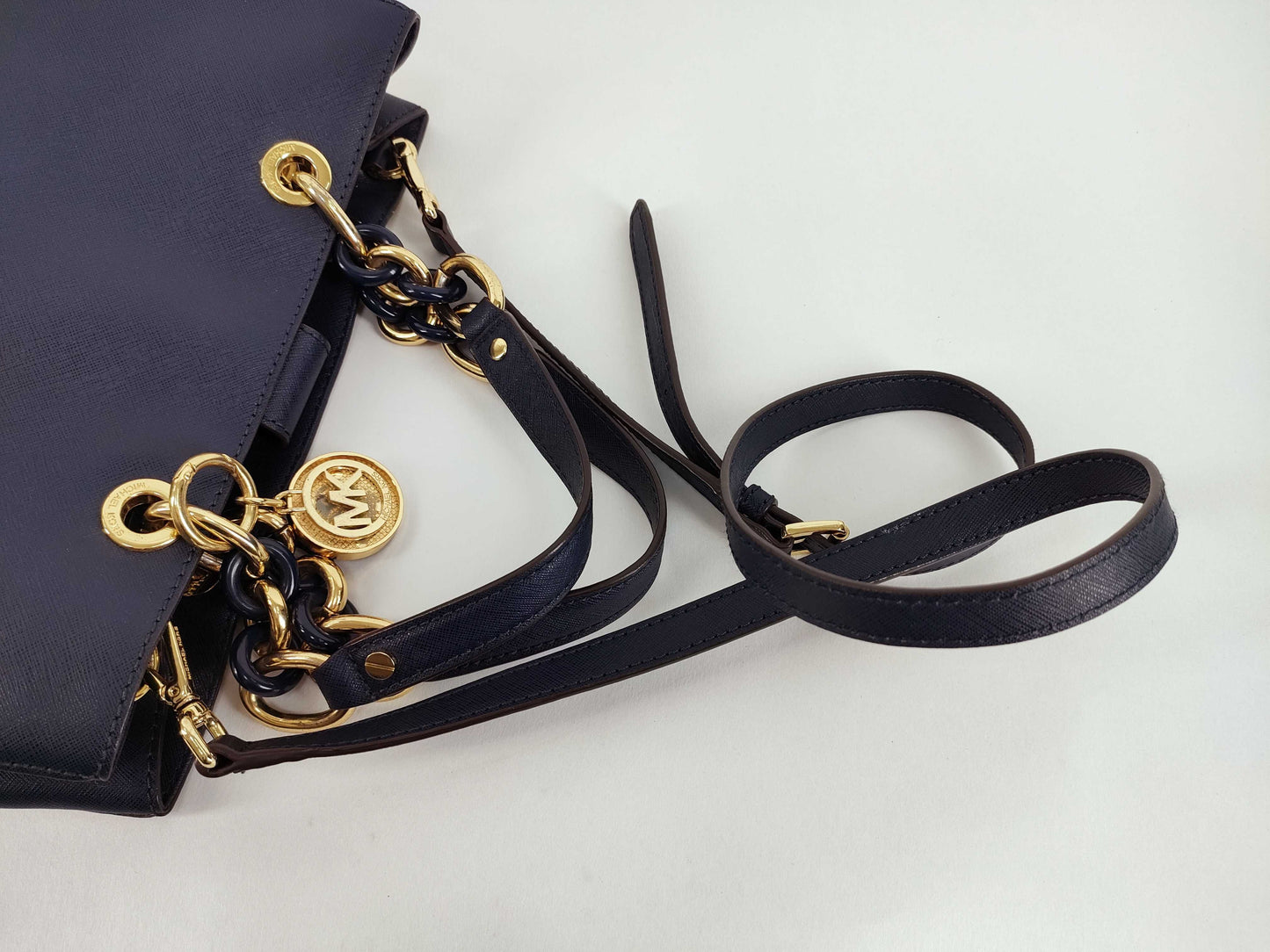 Michael Kors 2way Shoulder Bag PVC Navy Handbag