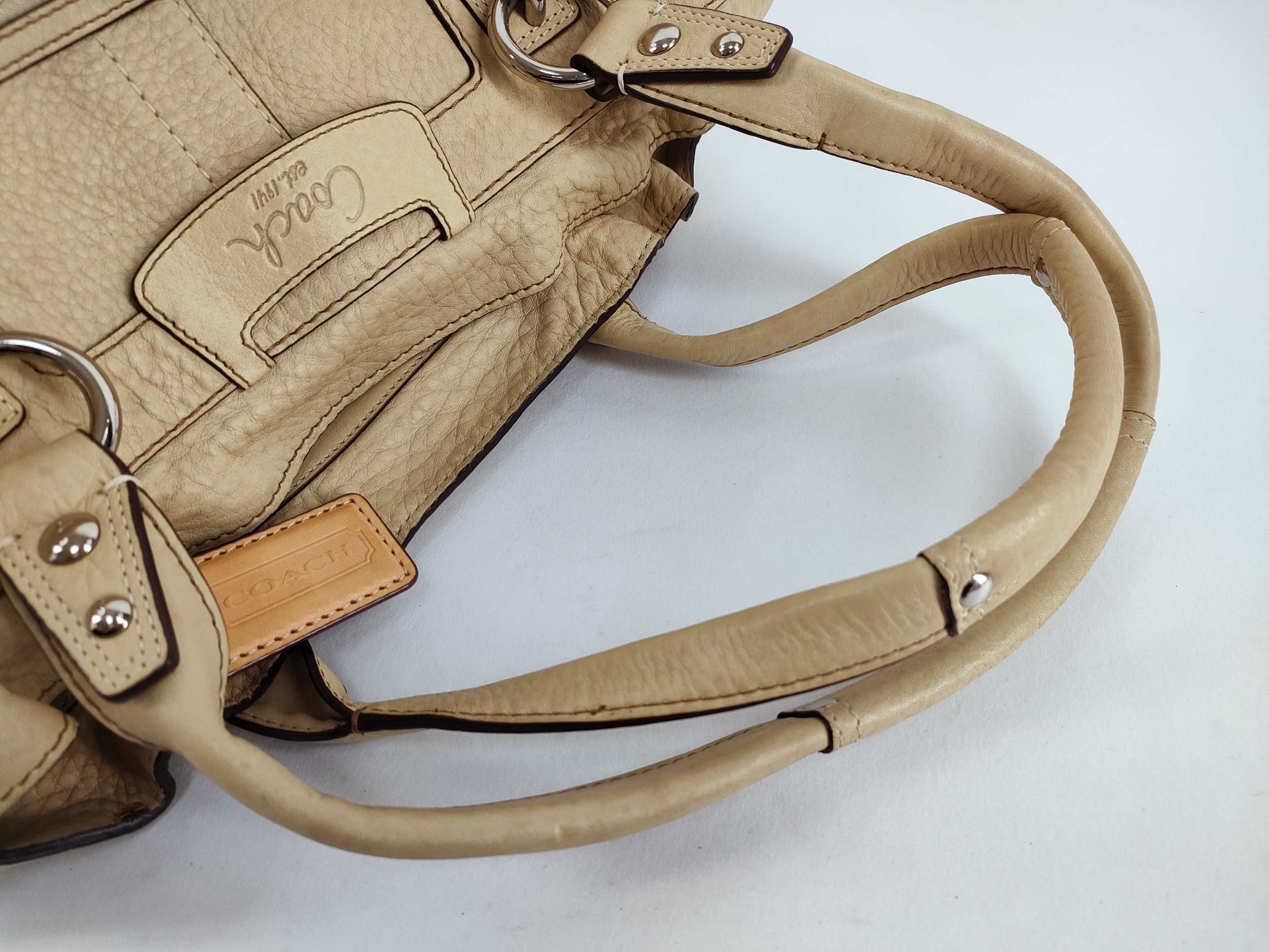 COACH COACH Tote Bag Leather Beige 13160 Tote Bag