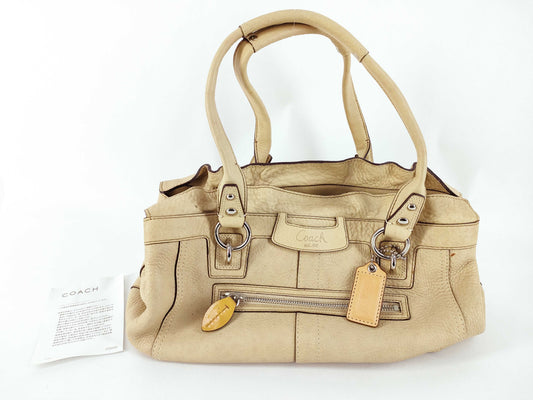 COACH COACH Tote Bag Leather Beige 13160 Tote Bag