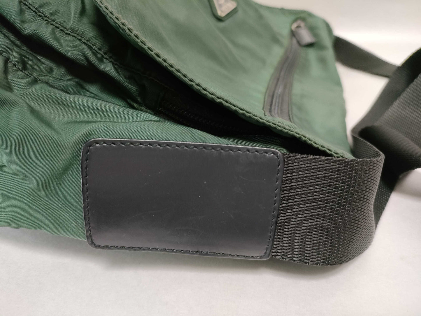 PRADA Nylon Prada Shoulder Bag Green Shoulder Bag