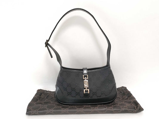 GUCCI GG Canvas Gucci GG Canvas Jackie Handbag Black Shoulder Bag