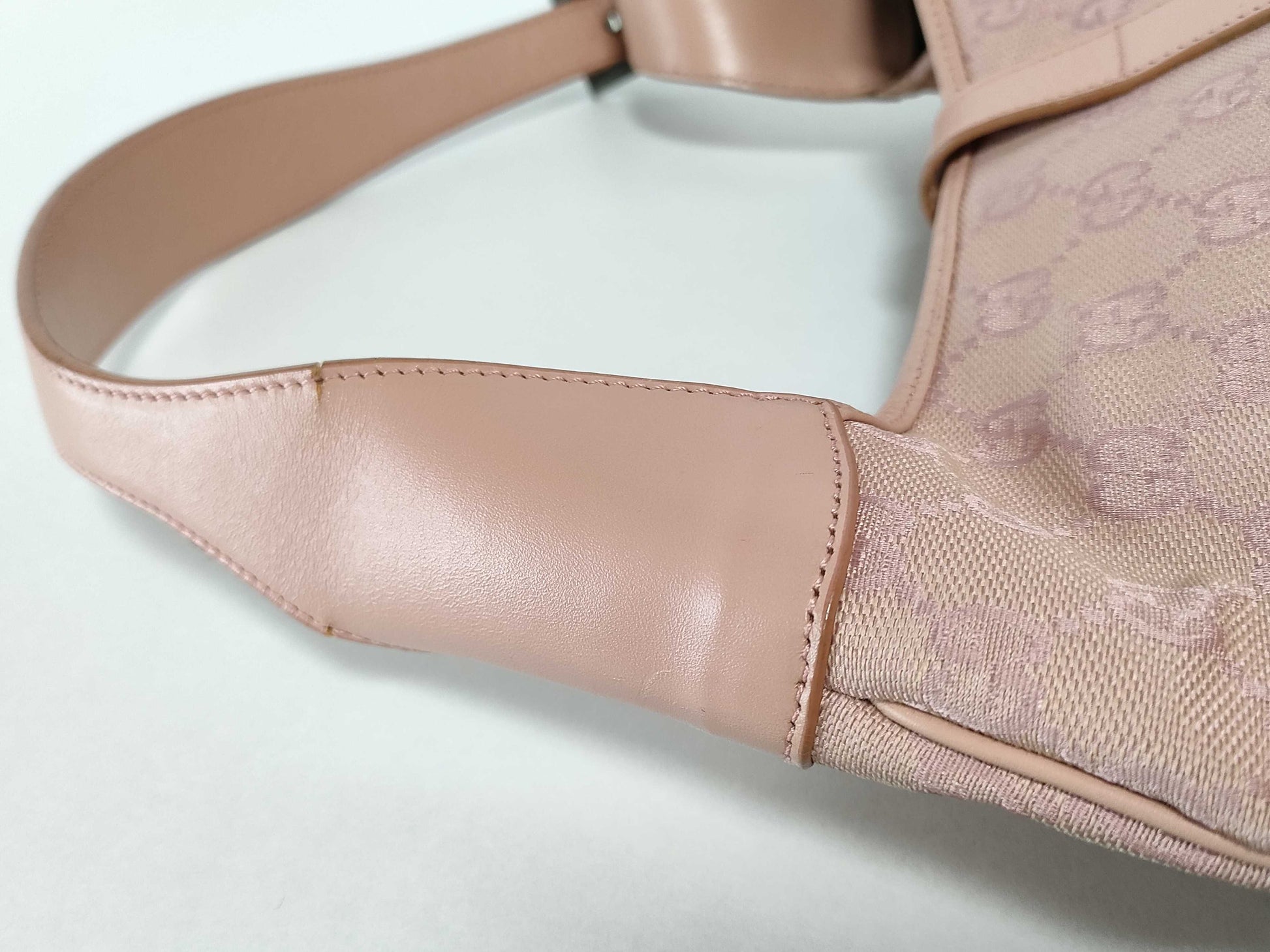 GUCCI GG Canvas Gucci GG Canvas Jackie Shoulder Bag Pink Shoulder Bag