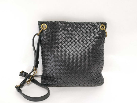 BOTTEGA VENETA Intrecciato Intrecciato Intrecciato Shoulder Bag Black Shoulder Bag