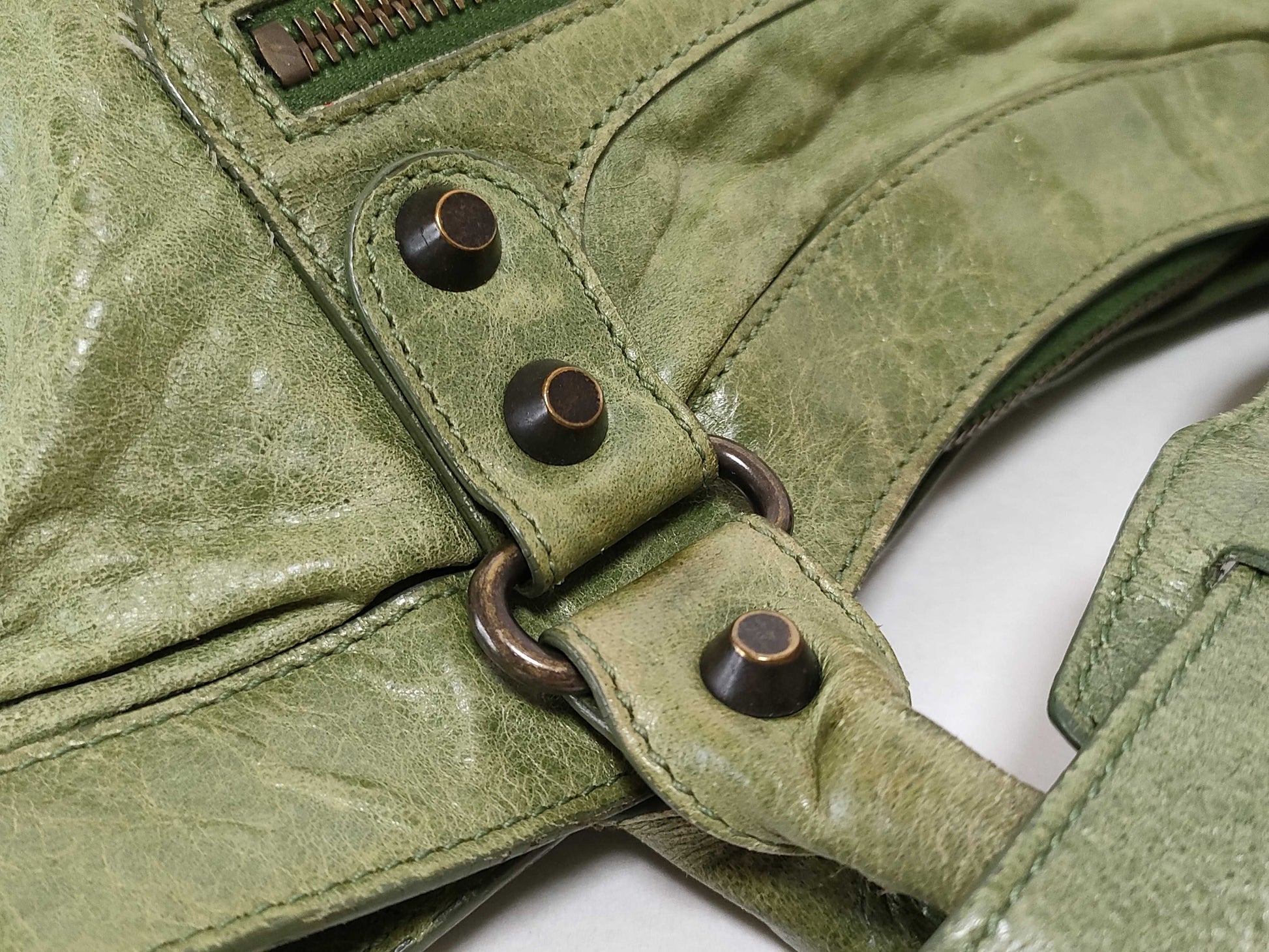 BALENCIAGA The City Balenciaga City Handbag Green Handbag