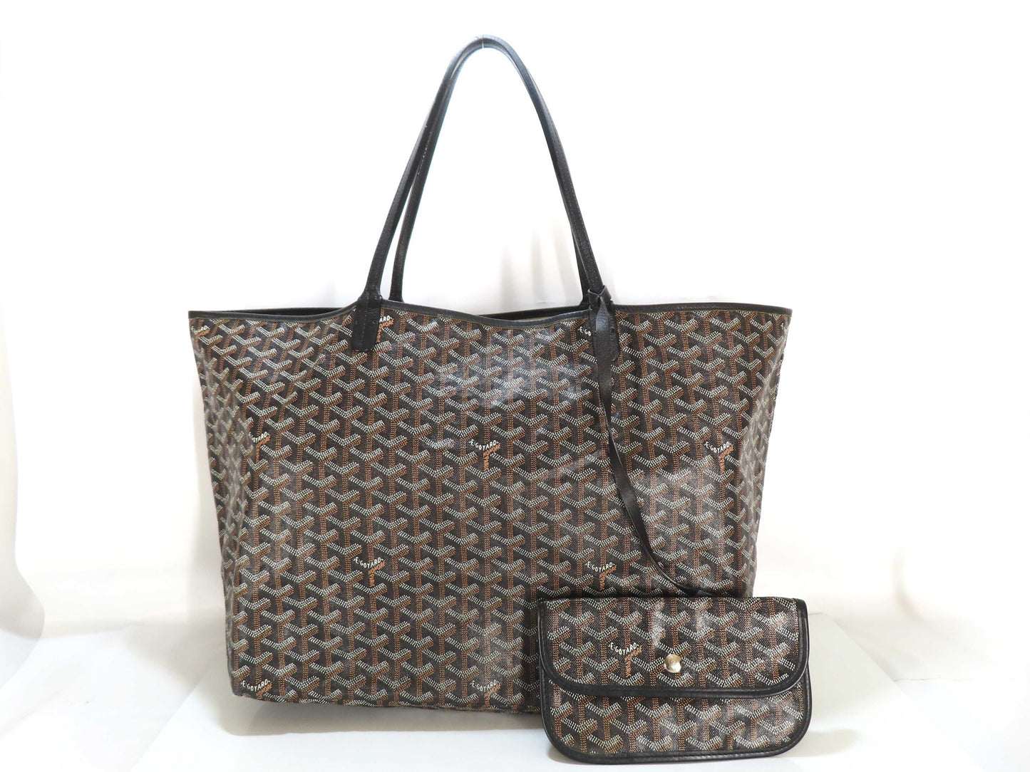 GOYARD Saint-Louis Tote Bag with Pouch Black Tote Bag