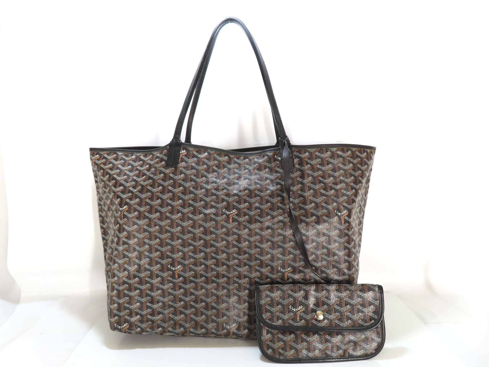 GOYARD Saint-Louis Tote Bag with Pouch Black Tote Bag