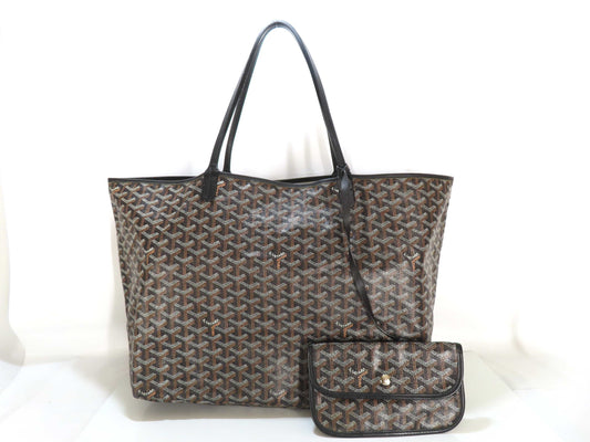 GOYARD Saint-Louis Tote Bag with Pouch Black Tote Bag