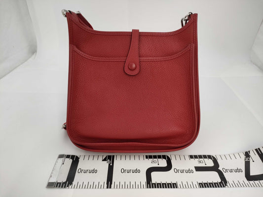 HERMES Evelyn Shoulder Bag Red Bag