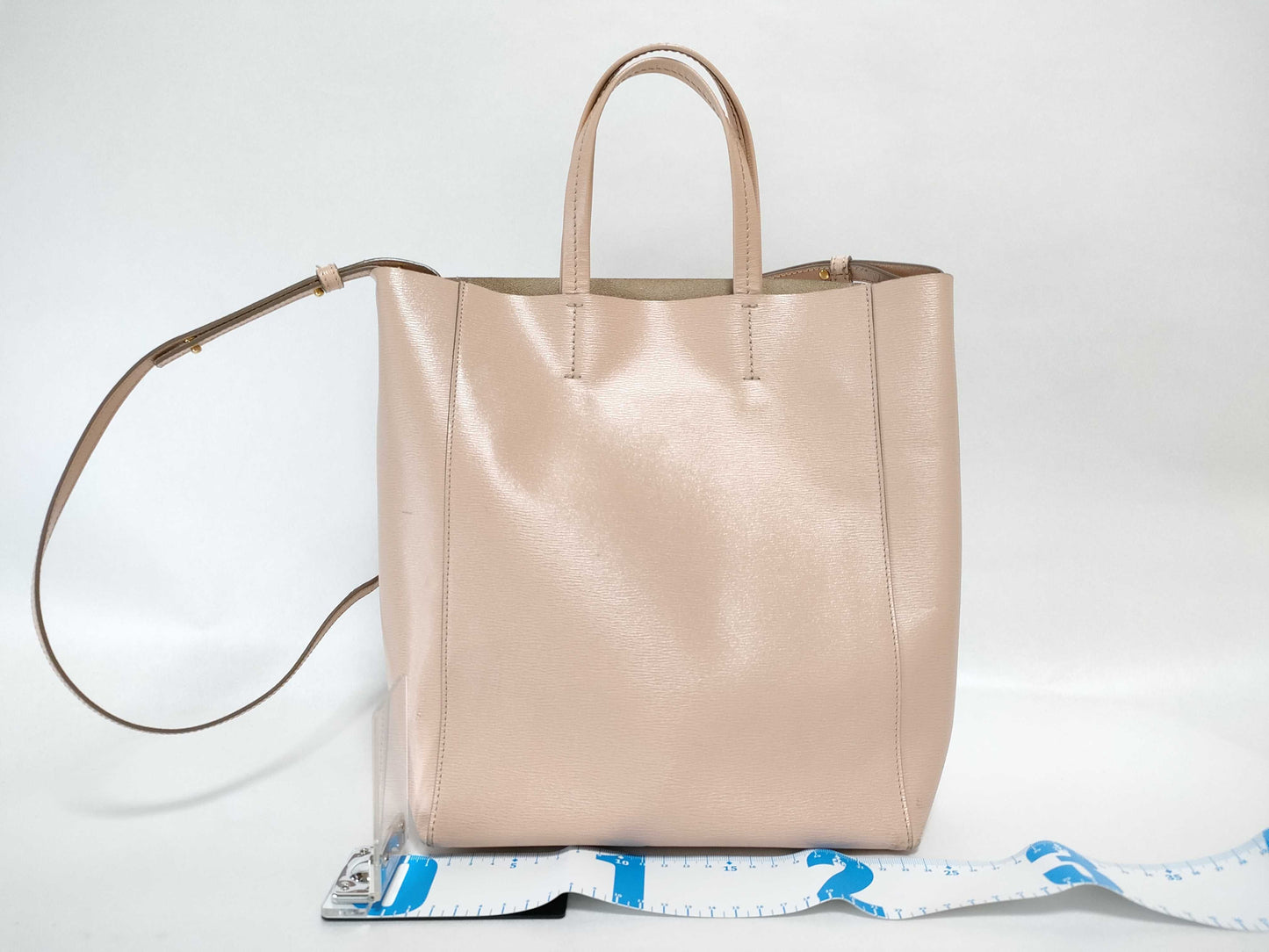 CELINE 2-WAY Purse Pink Handbag with Long Strap