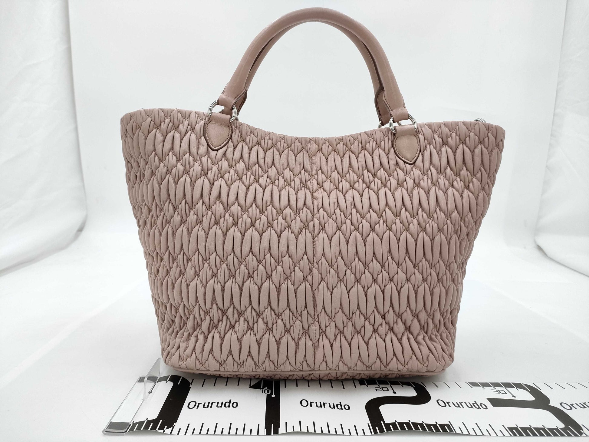 Miu Miu Matelasse 2-Way Handbag with Long Strap, Pink
