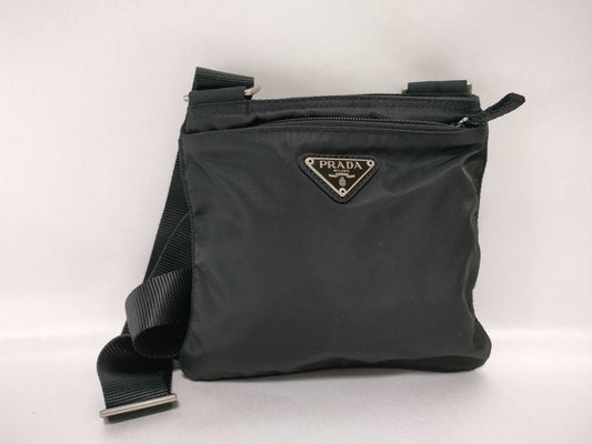 PRADA Nylon Prada Shoulder Bag Black Shoulder Bag
