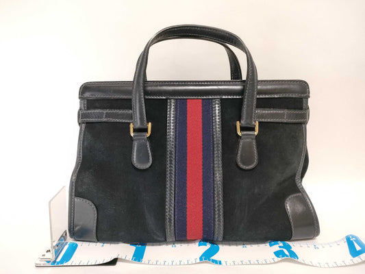 GUCCI Gucci Sherry Tote Bag Navy Handbag