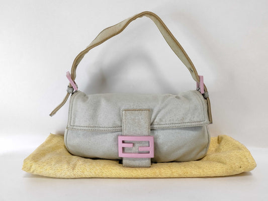 FENDI Mamma Fendi Handbag Mamma Bucket Grey Handbag
