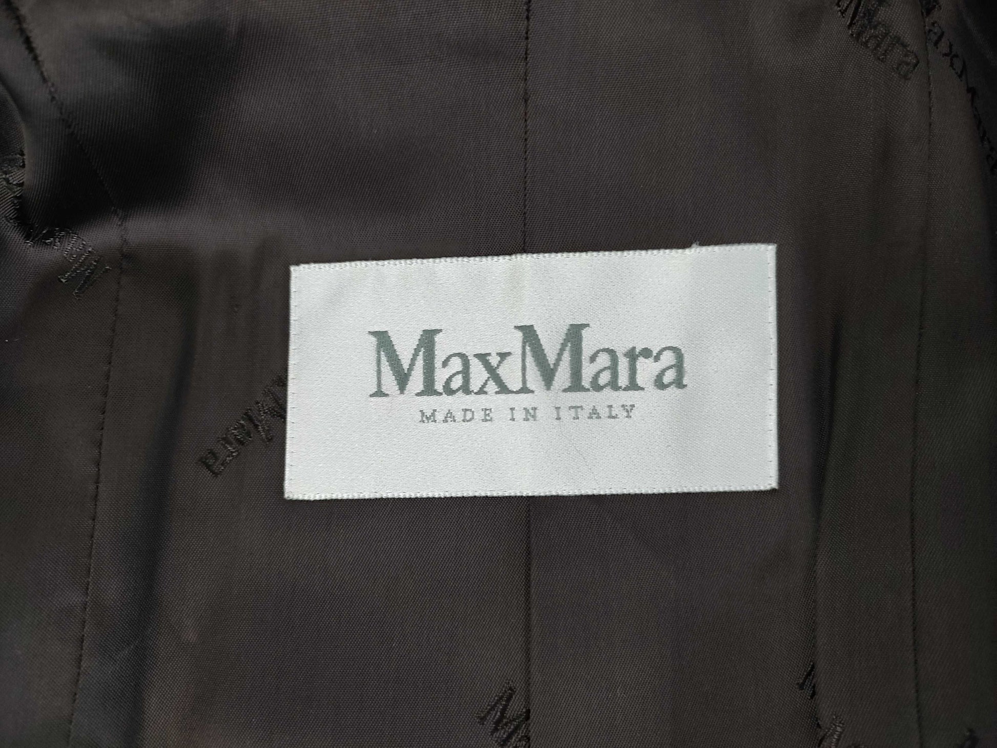 MaxMara White Tag Alpaca Coat with Leather Belt, Size 40