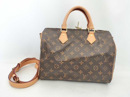 LOUIS VUITTON Monogram Louis Vuitton Speedy Bandouliere 30 Handbag