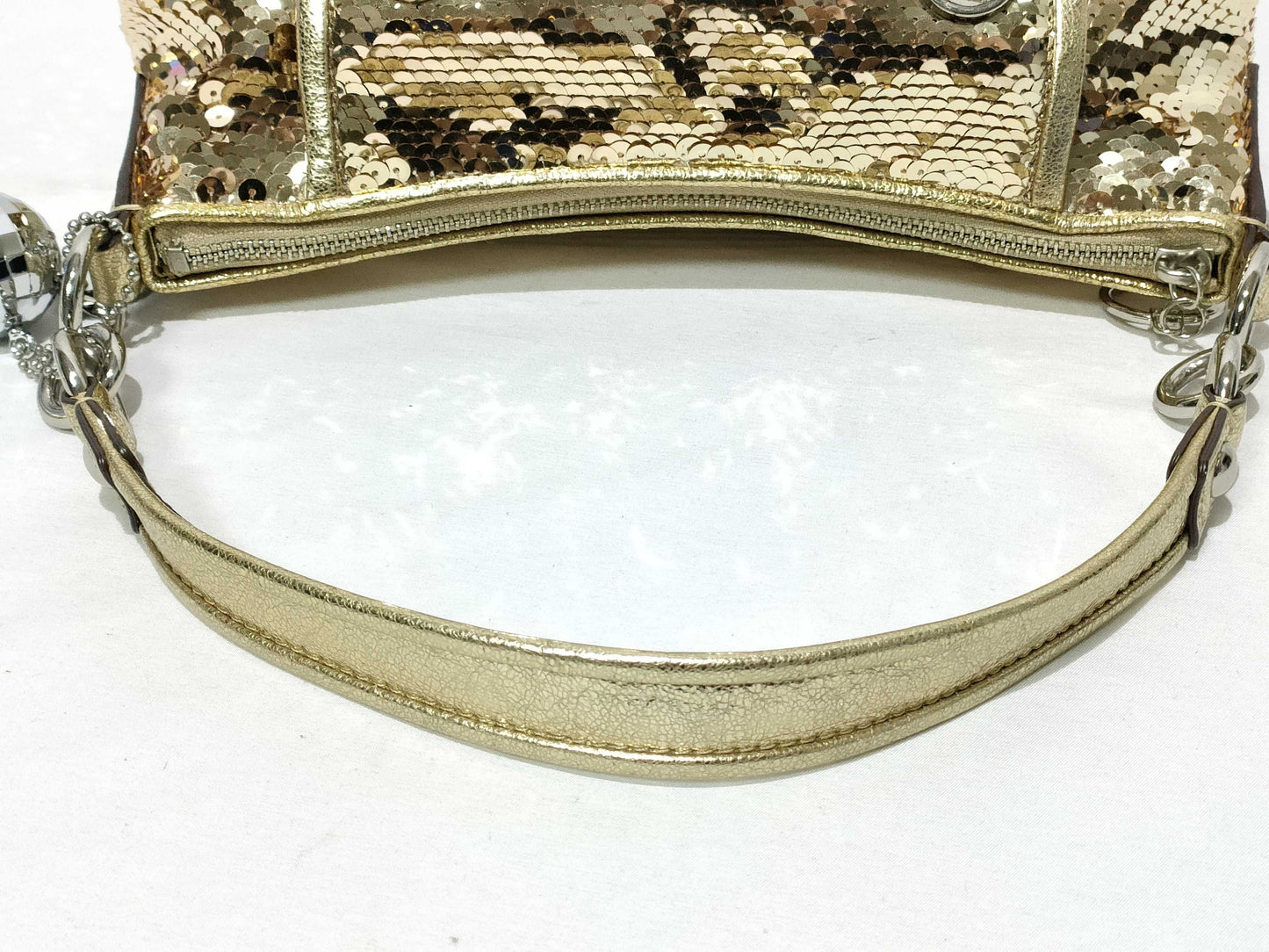 COACH Shoulder Bag with Sequins and Gold