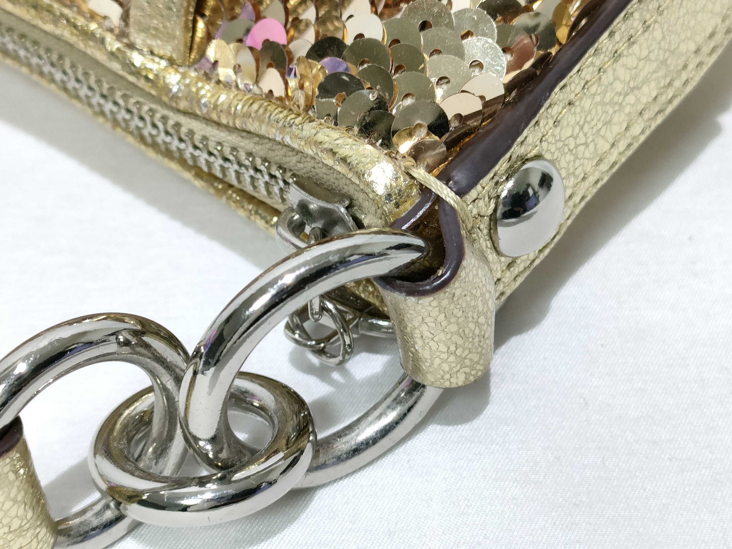 COACH Shoulder Bag with Sequins and Gold