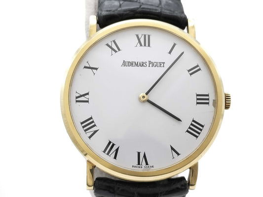 AUDEMARS PIGUET Round 14539BA D41637 Hand-Wound White Dial K18 Women's Watch