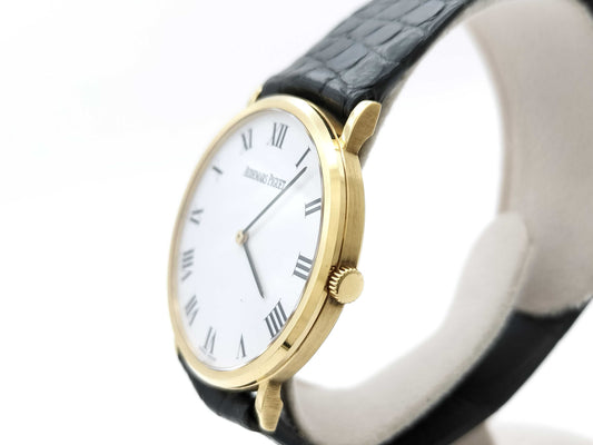 AUDEMARS PIGUET Round 14539BA D41637 Hand-Wound White Dial K18 Women's Watch