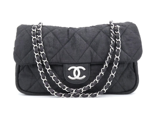 CHANEL Matelasse Coco Mark Coated Canvas Chain Shoulder Bag