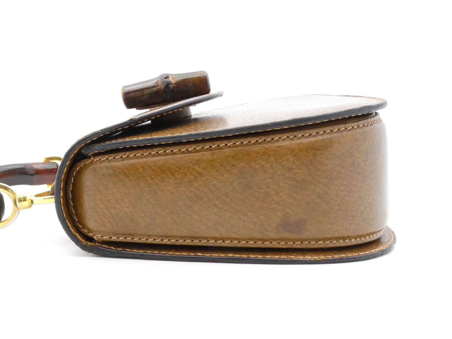 GUCCI Bamboo Leather Turnlock Handbag