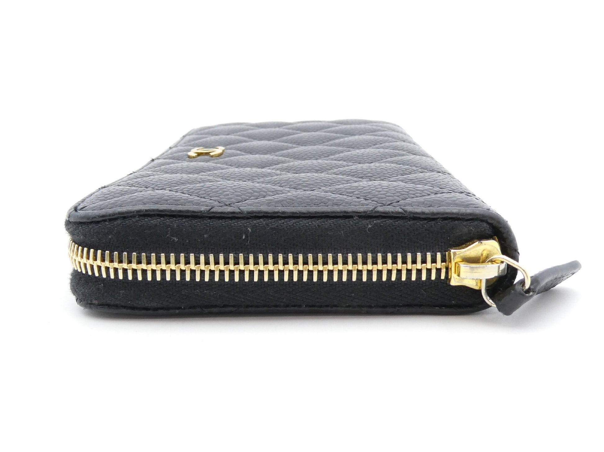 CHANEL Matelasse Coco Mark Caviar Skin Wallet
