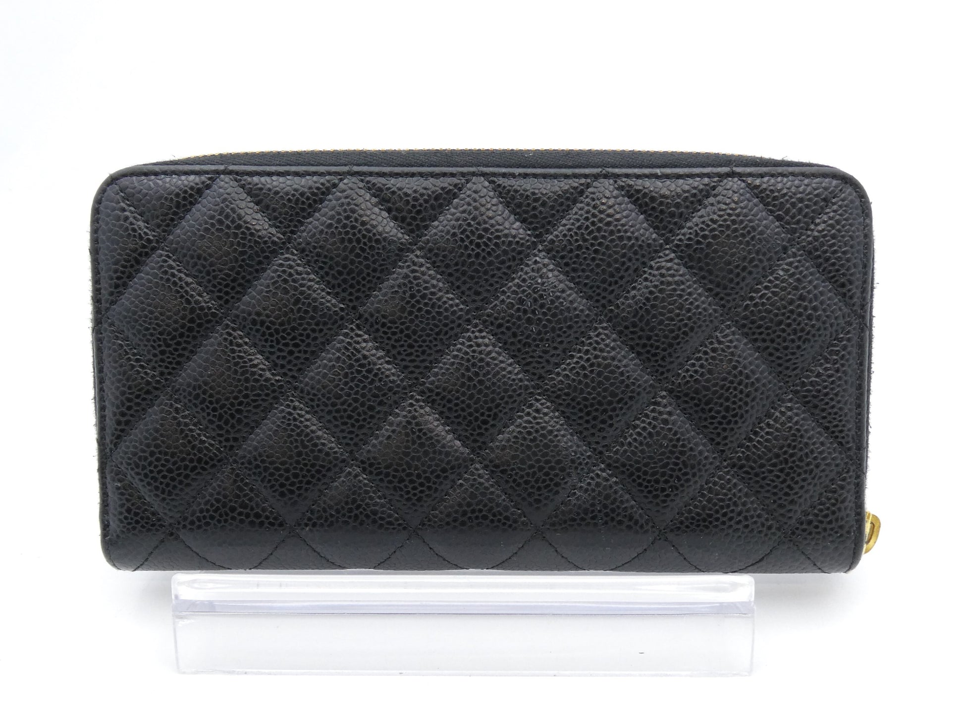 CHANEL Matelasse Coco Mark Caviar Skin Wallet