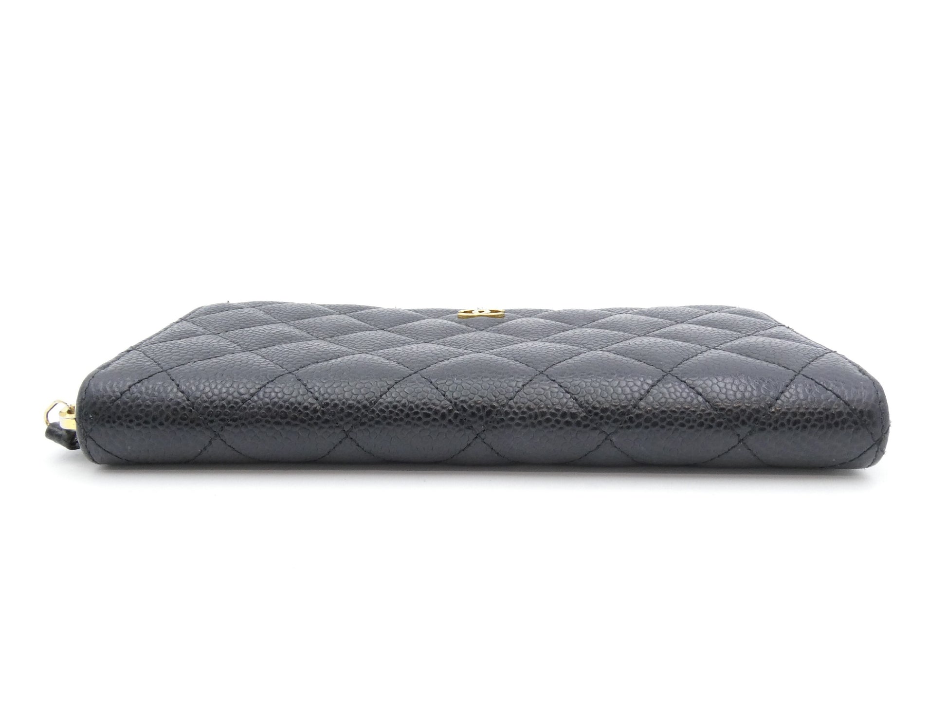 CHANEL Matelasse Coco Mark Caviar Skin Wallet