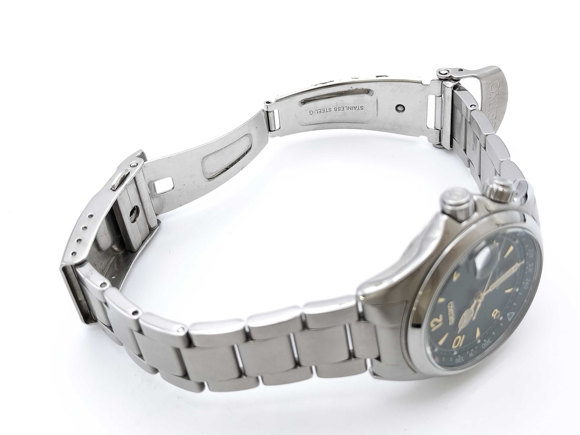 SEIKO 4S15-6010 771329 Khaki Dial Automatic Boys Watch