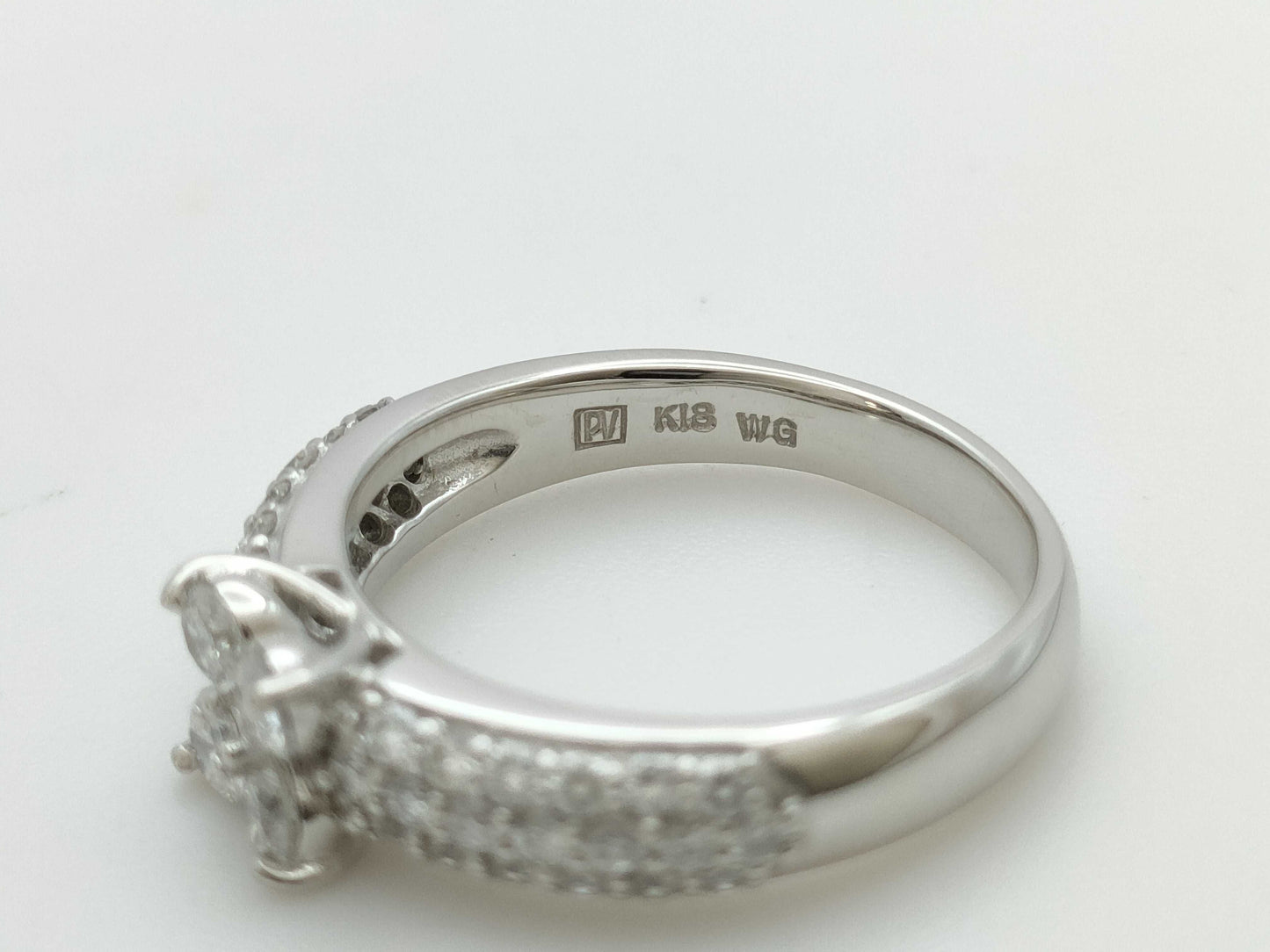 Ponte Vecchio D0.70ct K18WG 4.1g Ring