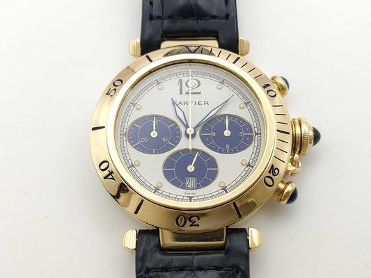 Cartier Pasha W3000951 1987003430009 Quartz K18 Men's Watch