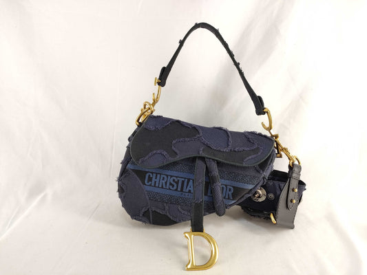 Dior Leobrique Saddlebag Canvas Shoulder Bag Shoulder Bag