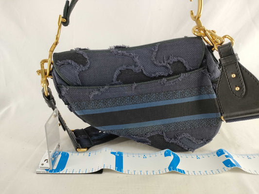 Dior Oblique Saddle Bag Canvas Shoulder Bag