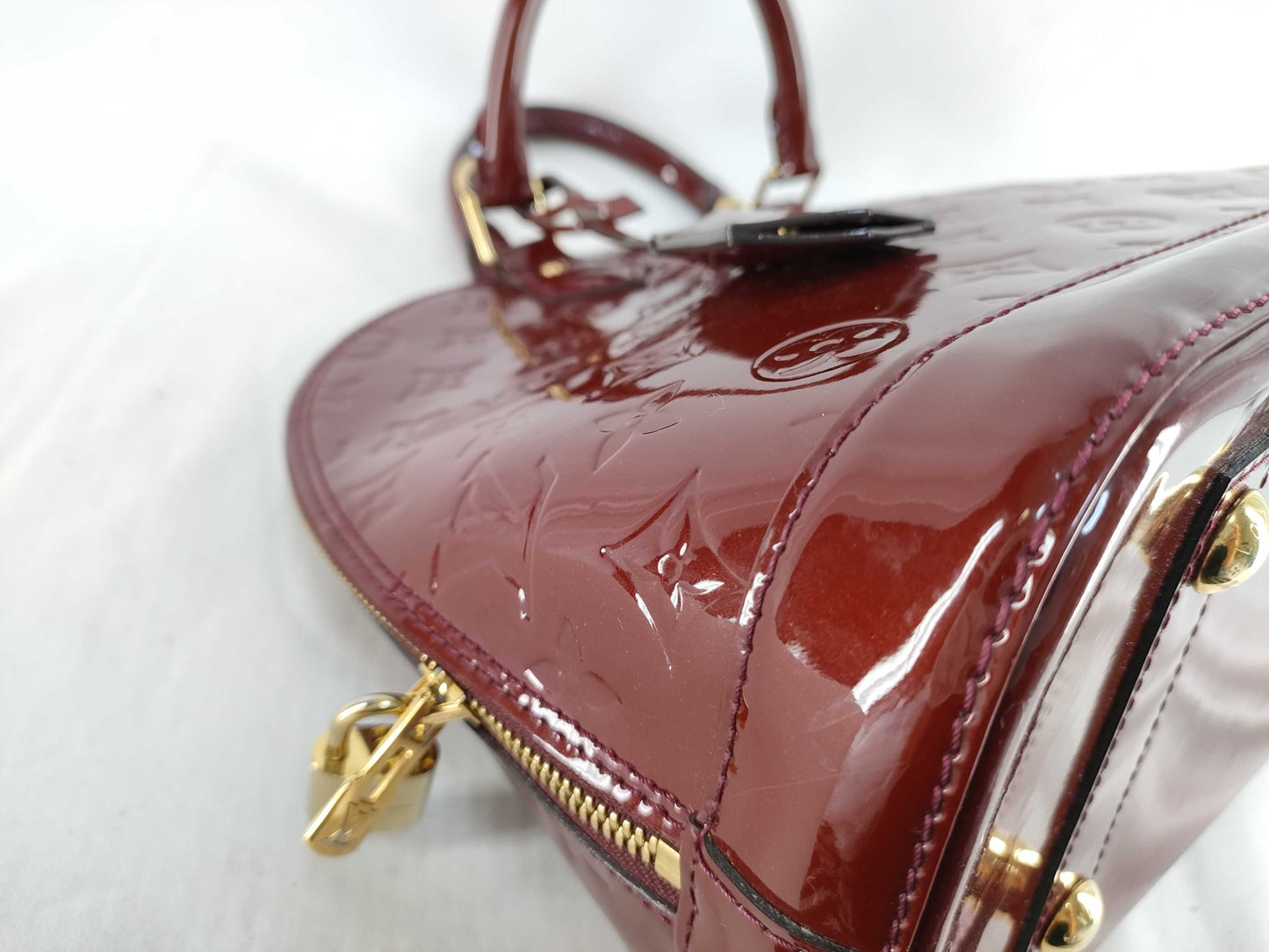 LOUIS VUITTON Louis Vuitton Enamel Alma BB Handbag