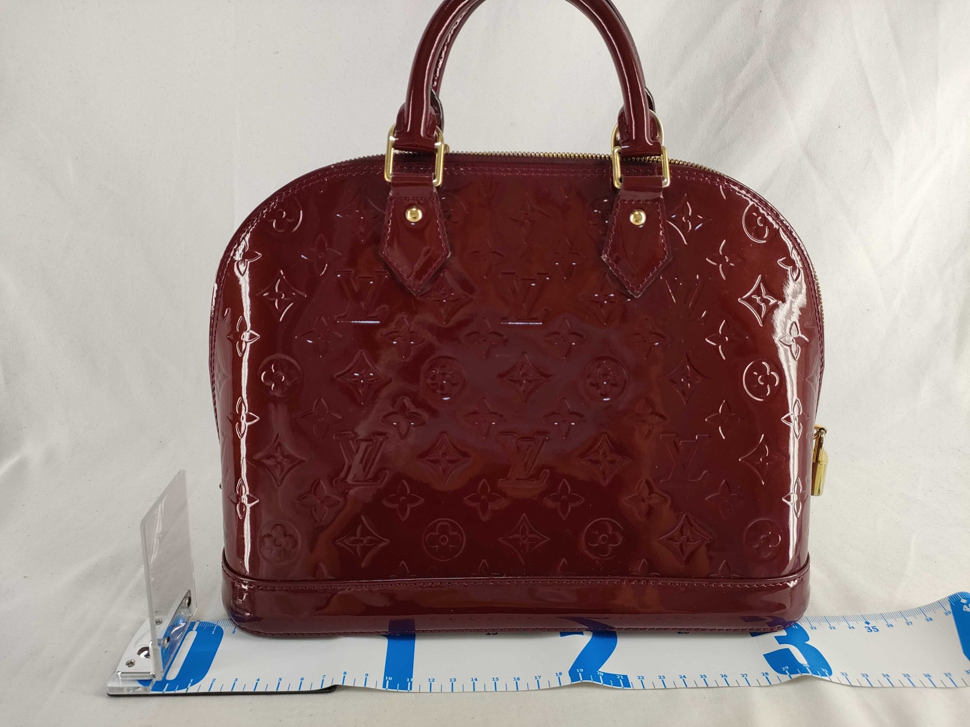 LOUIS VUITTON Louis Vuitton Enamel Alma BB Handbag