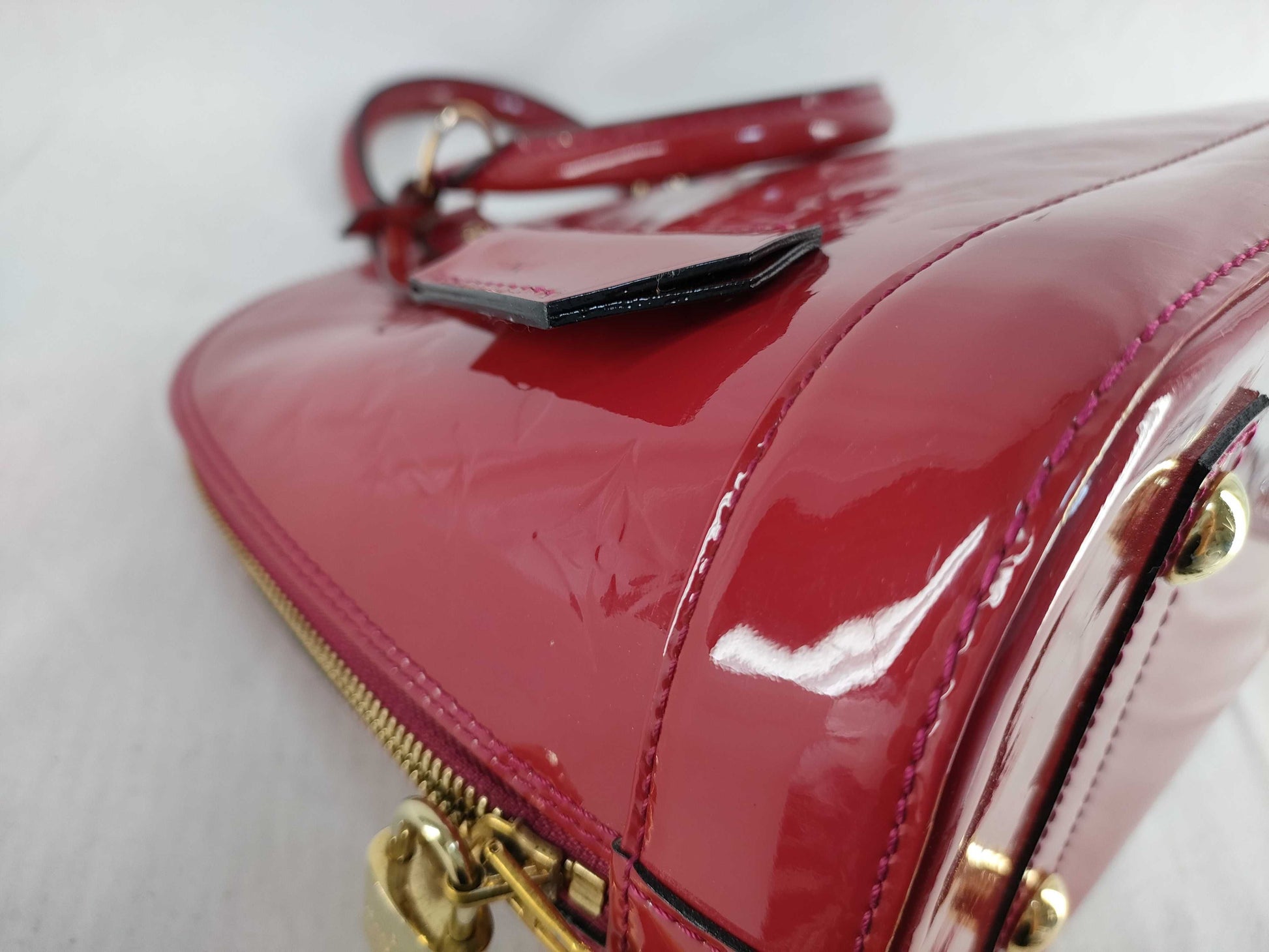 LOUIS VUITTON Louis Vuitton Enamel Alma BB Handbag