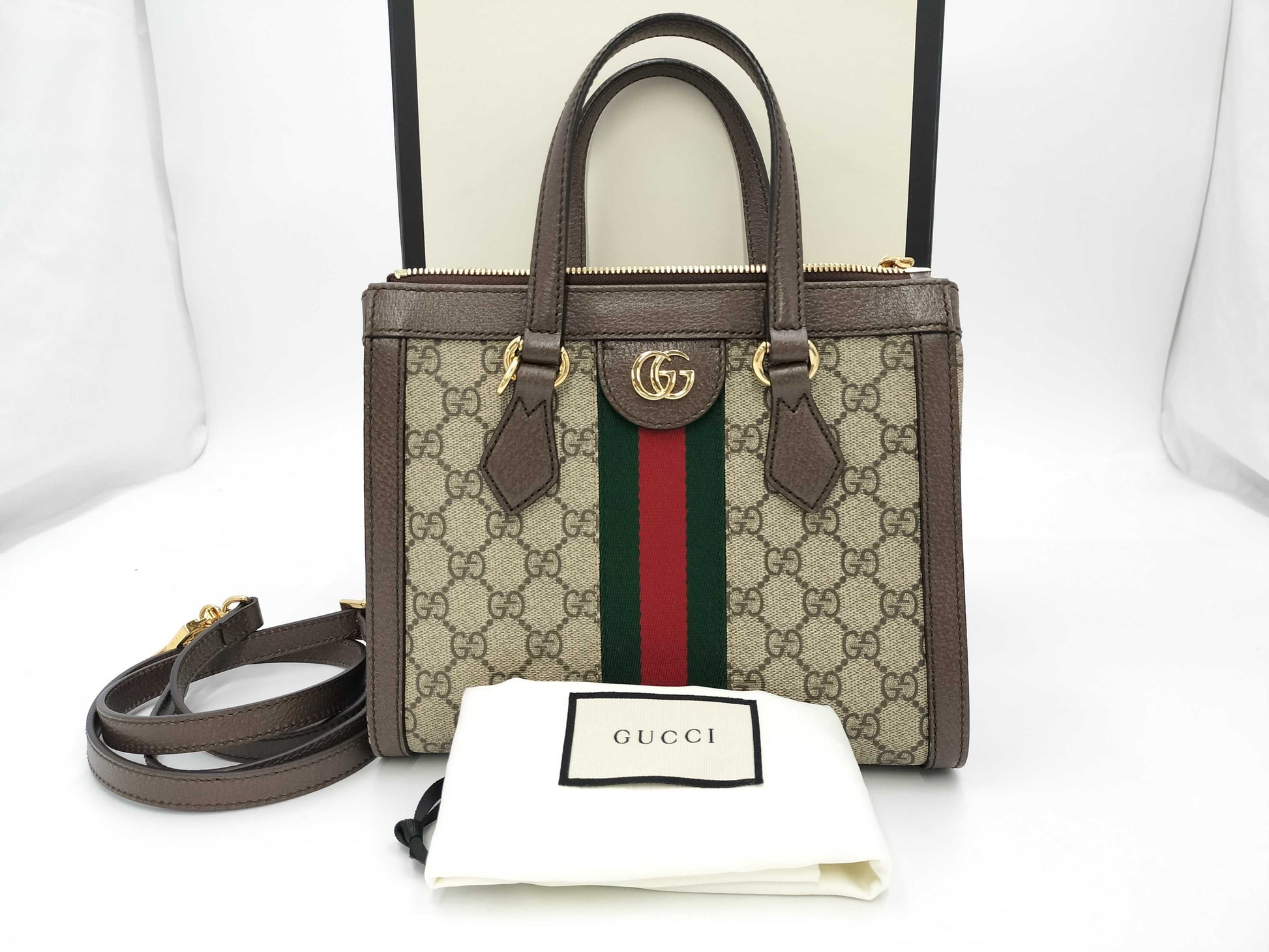 GUCCI GG Supreme Ophidia 2-Way Handbag 547551