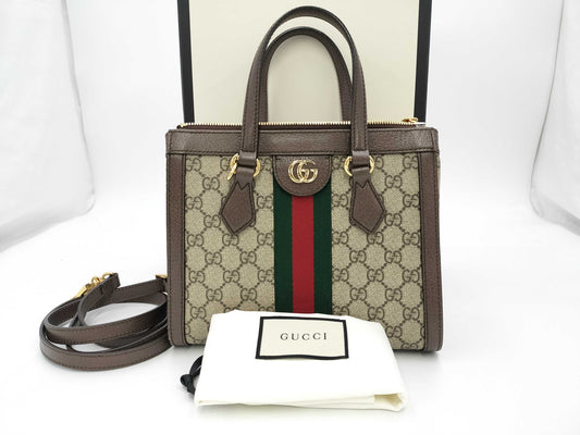 GUCCI GG Supreme Ophidia 2-Way Handbag 547551